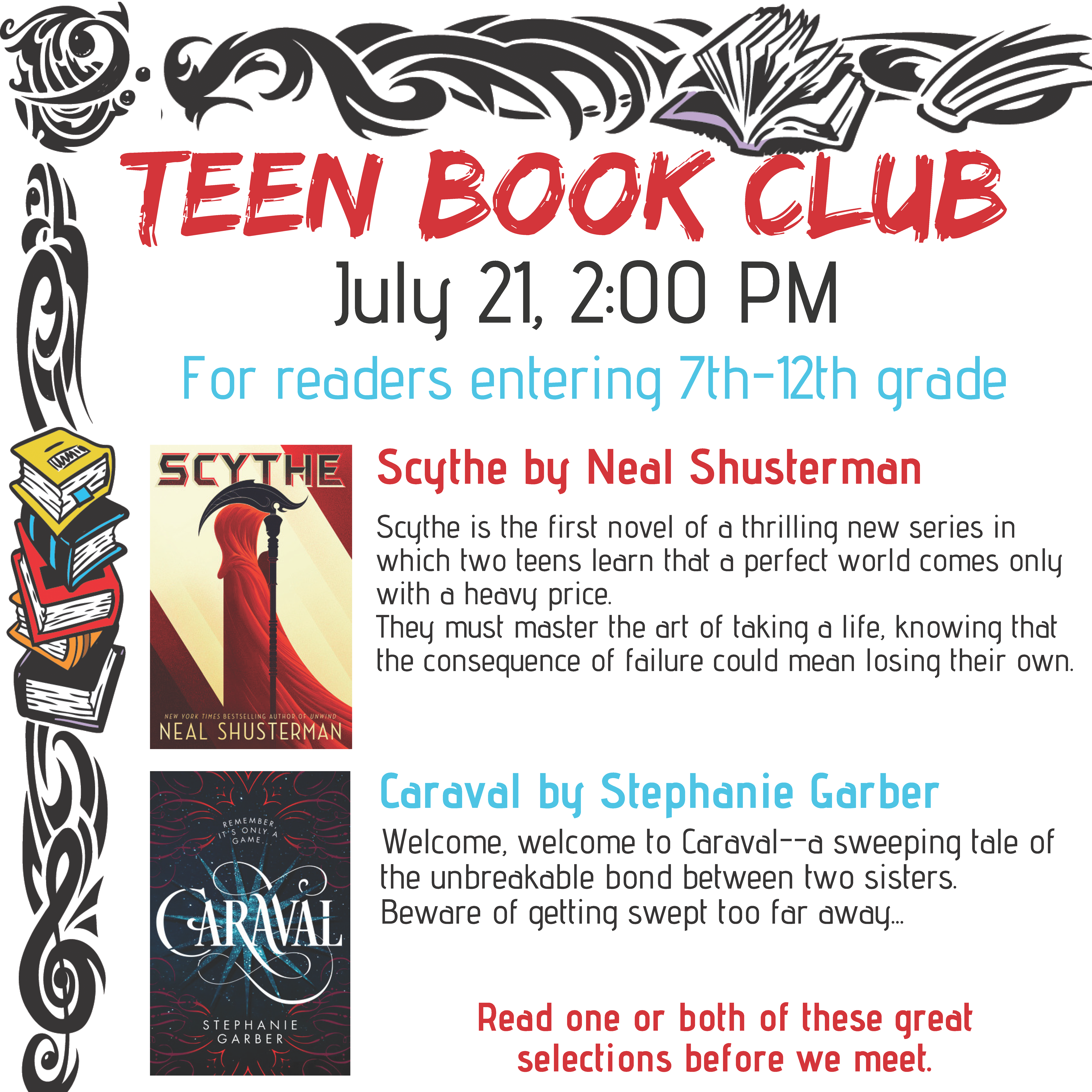 Teen Book Club July 21
